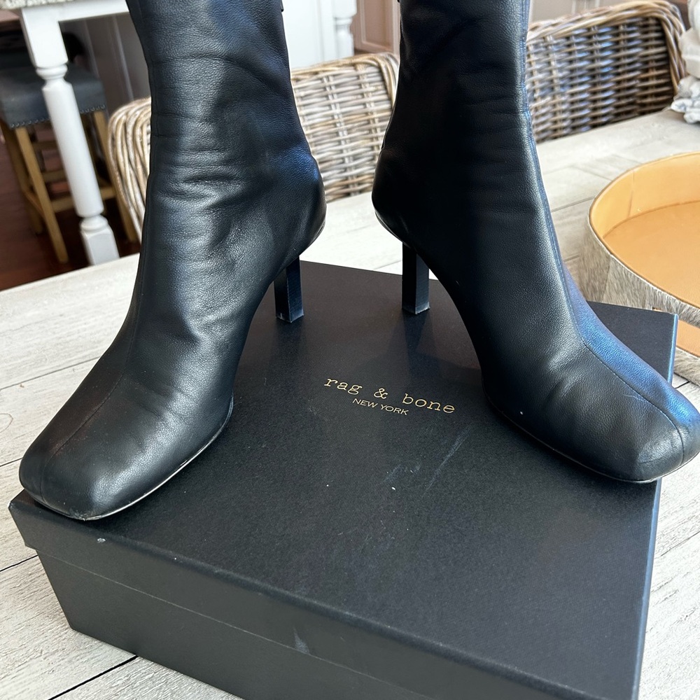 Rag & Bone Black Heeled Boots